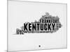 Kentucky Word Cloud 2-NaxArt-Mounted Art Print