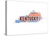 Kentucky Word Cloud Map-NaxArt-Stretched Canvas