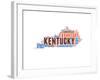 Kentucky Word Cloud Map-NaxArt-Framed Art Print