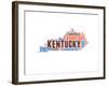 Kentucky Word Cloud Map-NaxArt-Framed Art Print