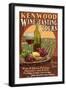 Kenwood, California - Wine Tour Vintage Sign-Lantern Press-Framed Art Print