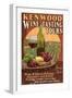 Kenwood, California - Wine Tour Vintage Sign-Lantern Press-Framed Art Print