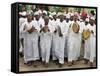 Kenya; a Joyful Muslim Procession During Maulidi, the Celebration of Prophet Mohammed's Birthday-Nigel Pavitt-Framed Stretched Canvas