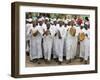 Kenya; a Joyful Muslim Procession During Maulidi, the Celebration of Prophet Mohammed's Birthday-Nigel Pavitt-Framed Photographic Print