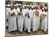 Kenya; a Joyful Muslim Procession During Maulidi, the Celebration of Prophet Mohammed's Birthday-Nigel Pavitt-Mounted Photographic Print