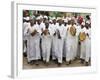 Kenya; a Joyful Muslim Procession During Maulidi, the Celebration of Prophet Mohammed's Birthday-Nigel Pavitt-Framed Photographic Print