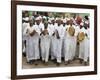 Kenya; a Joyful Muslim Procession During Maulidi, the Celebration of Prophet Mohammed's Birthday-Nigel Pavitt-Framed Photographic Print