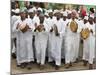 Kenya; a Joyful Muslim Procession During Maulidi, the Celebration of Prophet Mohammed's Birthday-Nigel Pavitt-Mounted Photographic Print