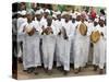 Kenya; a Joyful Muslim Procession During Maulidi, the Celebration of Prophet Mohammed's Birthday-Nigel Pavitt-Stretched Canvas