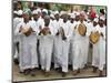 Kenya; a Joyful Muslim Procession During Maulidi, the Celebration of Prophet Mohammed's Birthday-Nigel Pavitt-Mounted Photographic Print