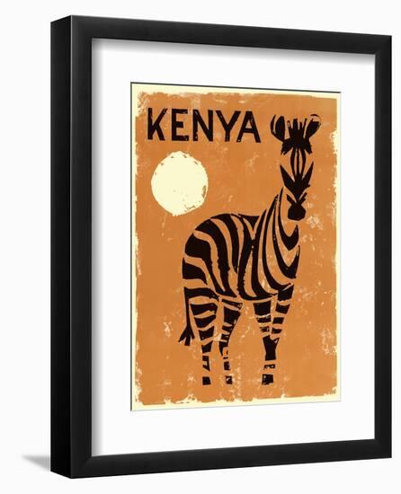 Kenya, Africa - Zebra-Pacifica Island Art-Framed Art Print