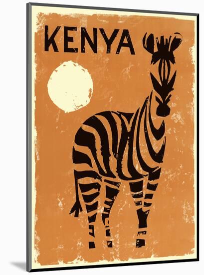 Kenya, Africa - Zebra-Pacifica Island Art-Mounted Art Print