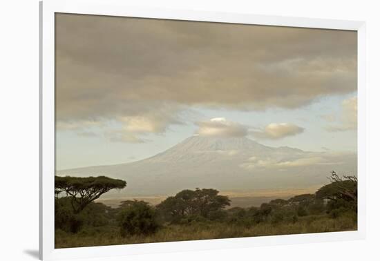 Kenya, Amboseli National Park, Kilimanjaro Mountain at Sunrise-Anthony Asael-Framed Photographic Print