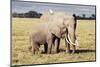 Kenya, Amboseli National Park, Mother Elephant with Young-Kent Foster-Mounted Photographic Print