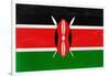 Kenya Flag Design with Wood Patterning - Flags of the World Series-Philippe Hugonnard-Framed Art Print