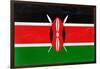 Kenya Flag Design with Wood Patterning - Flags of the World Series-Philippe Hugonnard-Framed Art Print