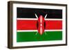 Kenya Flag Design with Wood Patterning - Flags of the World Series-Philippe Hugonnard-Framed Art Print