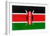 Kenya Flag Design with Wood Patterning - Flags of the World Series-Philippe Hugonnard-Framed Art Print