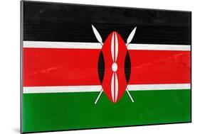 Kenya Flag Design with Wood Patterning - Flags of the World Series-Philippe Hugonnard-Mounted Art Print