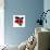 Kenya Flag On Map-Speedfighter-Art Print displayed on a wall