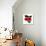 Kenya Flag On Map-Speedfighter-Art Print displayed on a wall