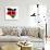 Kenya Flag On Map-Speedfighter-Art Print displayed on a wall