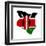 Kenya Flag On Map-Speedfighter-Framed Art Print