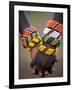 Kenya, Laikipia, Ol Malo; a Samburu Boy and Girl Hold Hands at a Dance in their Local Manyatta-John Warburton-lee-Framed Photographic Print