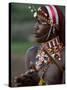 Kenya, Laikipia, Ol Malo; a Samburu Warrior Sings and Claps During a Dance-John Warburton-lee-Stretched Canvas