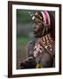 Kenya, Laikipia, Ol Malo; a Samburu Warrior Sings and Claps During a Dance-John Warburton-lee-Framed Photographic Print