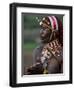 Kenya, Laikipia, Ol Malo; a Samburu Warrior Sings and Claps During a Dance-John Warburton-lee-Framed Photographic Print