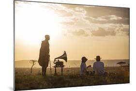 Kenya, Mara North Conservancy. a Couple Enjoy a Sundowner in the Mara-Niels Van Gijn-Mounted Photographic Print