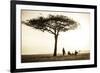 Kenya, Mara North Conservancy. a Couple Enjoy a Sundowner-Niels Van Gijn-Framed Photographic Print