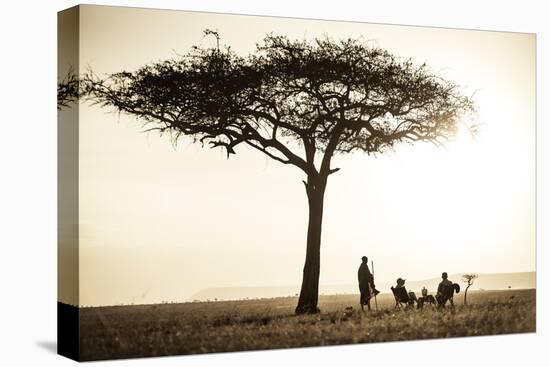 Kenya, Mara North Conservancy. a Couple Enjoy a Sundowner-Niels Van Gijn-Stretched Canvas