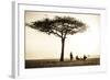 Kenya, Mara North Conservancy. a Couple Enjoy a Sundowner-Niels Van Gijn-Framed Photographic Print