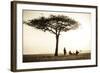 Kenya, Mara North Conservancy. a Couple Enjoy a Sundowner-Niels Van Gijn-Framed Photographic Print