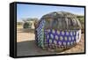 Kenya, Marsabit County, Kalacha. Semi-Permanent Dome-Shaped Homes of the Gabbra at Kalacha.-Nigel Pavitt-Framed Stretched Canvas