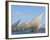 Kenya; Mashua Sailing Boats Participating in a Race Off Lamu Island-Nigel Pavitt-Framed Photographic Print