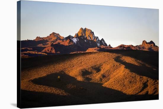 Kenya, Mount Kenya, Rutundu. Mount Kenya at Sunrise from the Northeast.-Nigel Pavitt-Stretched Canvas