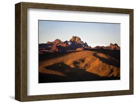 Kenya, Mount Kenya, Rutundu. Mount Kenya at Sunrise from the Northeast.-Nigel Pavitt-Framed Photographic Print