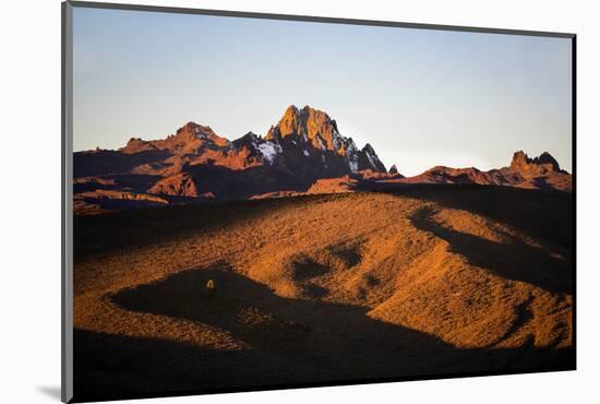 Kenya, Mount Kenya, Rutundu. Mount Kenya at Sunrise from the Northeast.-Nigel Pavitt-Mounted Photographic Print