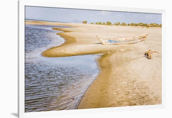Kenya. Omo River Basin, Lake Turkana Basin, west shore of Lake Turkana, Lobolo Camp beach.-Alison Jones-Framed Photographic Print
