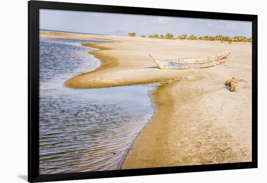 Kenya. Omo River Basin, Lake Turkana Basin, west shore of Lake Turkana, Lobolo Camp beach.-Alison Jones-Framed Photographic Print