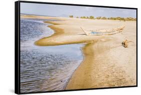 Kenya. Omo River Basin, Lake Turkana Basin, west shore of Lake Turkana, Lobolo Camp beach.-Alison Jones-Framed Stretched Canvas