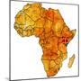 Kenya on Actual Map of Africa-michal812-Mounted Premium Giclee Print