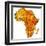 Kenya on Actual Map of Africa-michal812-Framed Art Print