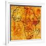 Kenya on Actual Map of Africa-michal812-Framed Art Print