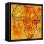 Kenya on Actual Map of Africa-michal812-Framed Stretched Canvas