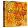 Kenya on Actual Map of Africa-michal812-Stretched Canvas