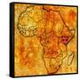 Kenya on Actual Map of Africa-michal812-Framed Stretched Canvas